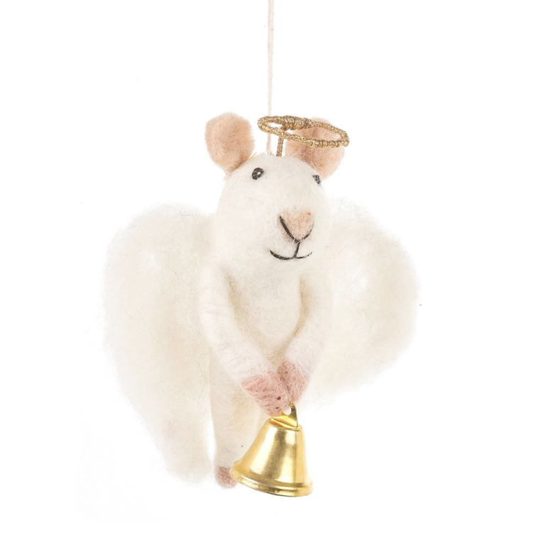 Angelica Mouse – Handmade Felt Hanging Decoration