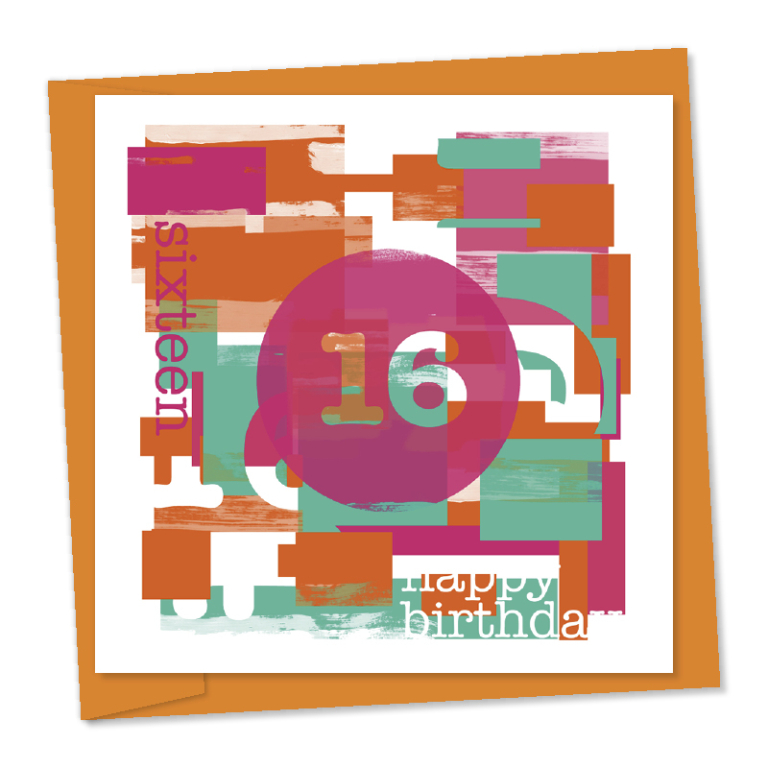 b16a 16th birthda orange pink mint green