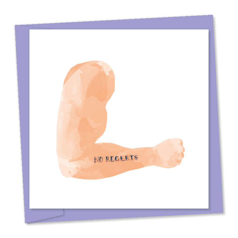 No Regerts | Funny greeting card