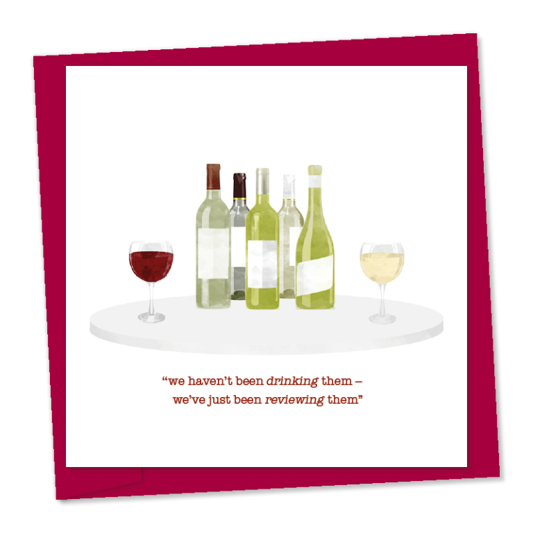 We've just been reviewing them | Funny greetings card