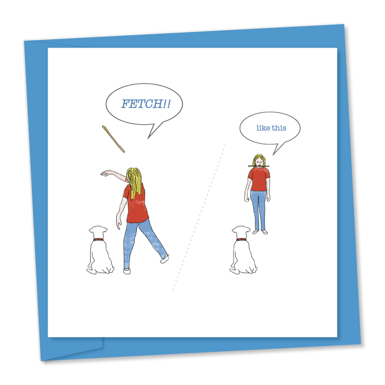 lady throwing stick, fetch – code 2132