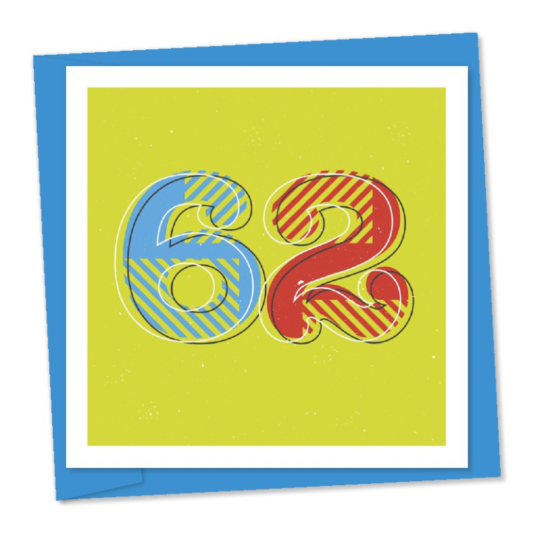62nd birthday – code 62a