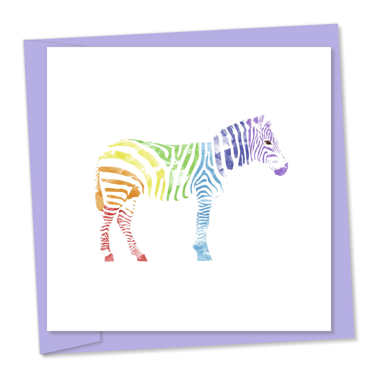 Zebra – rainbow stripes – code: m727
