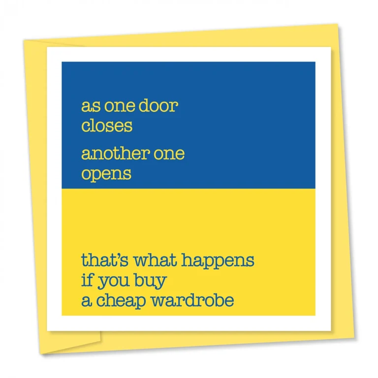As one door closes... | Funny greetings card