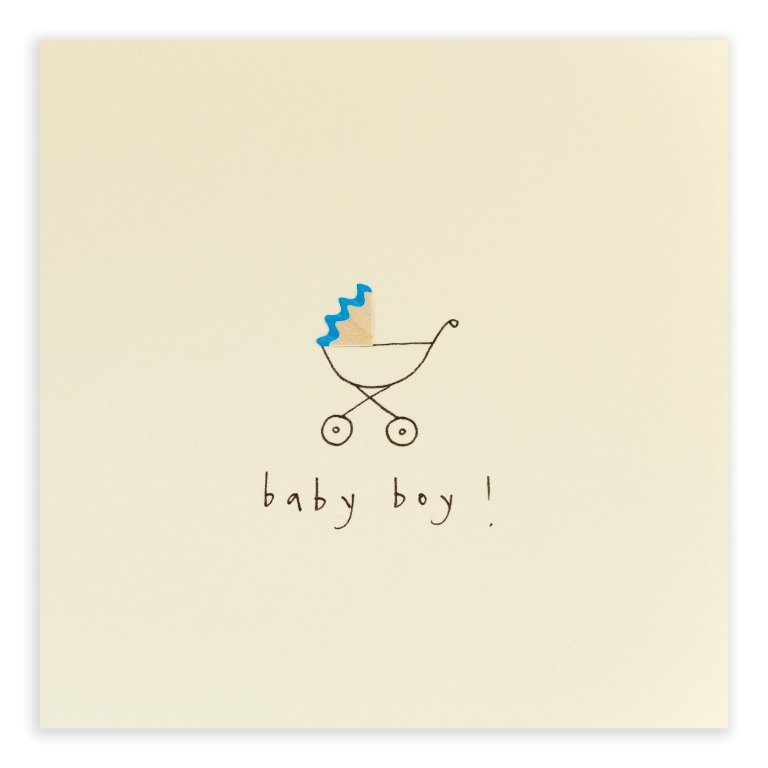 Baby Boy Pram | New baby card