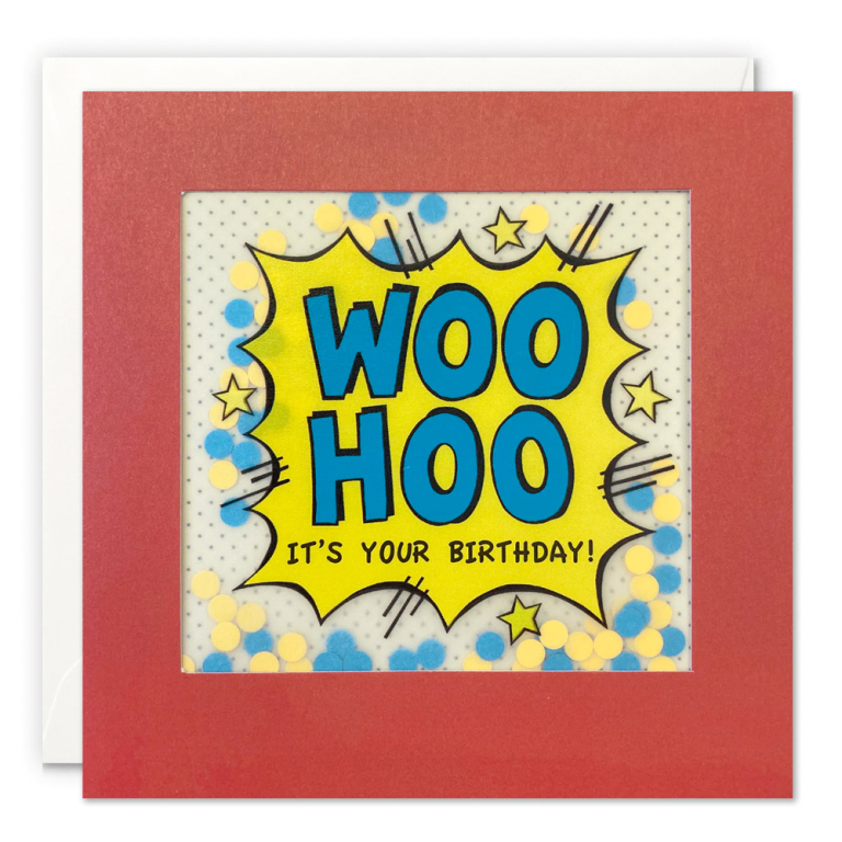 Woo Hoo Birthday Kapow - Paper Shakies | Birthday card