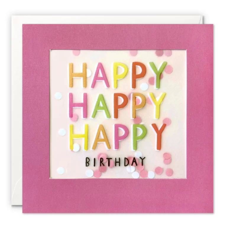 Happy Happy Happy – Paper Shakies | Birthday card