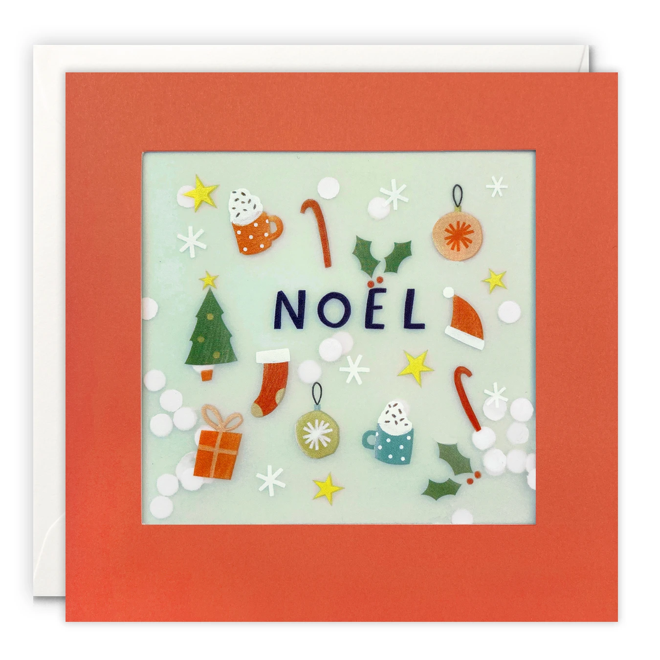 Noel Christmas Paper Shakies Card