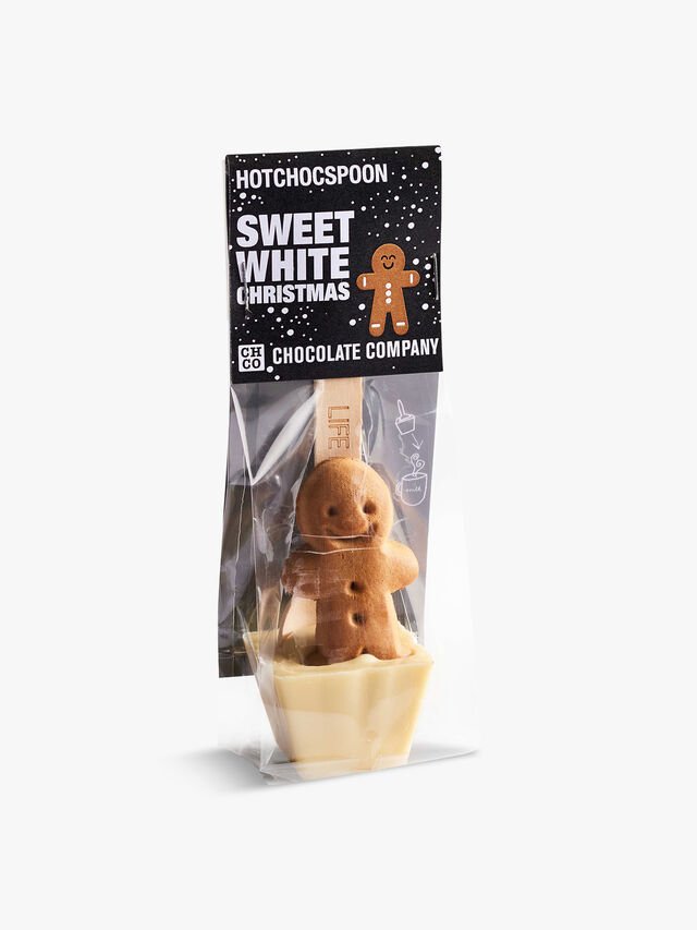 Hot Choc Spoon White Chocolate with Gingerman