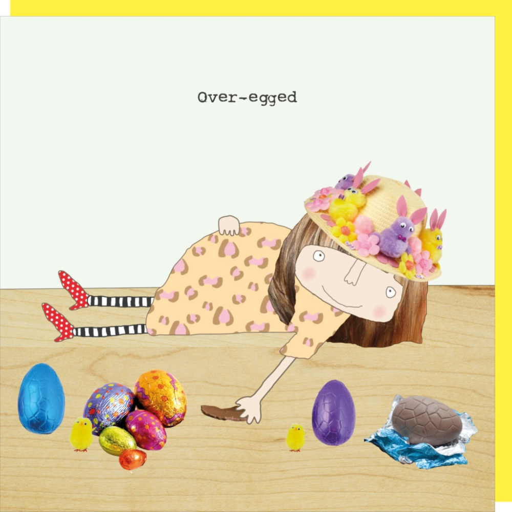 Over-Egged | Happy Easter card