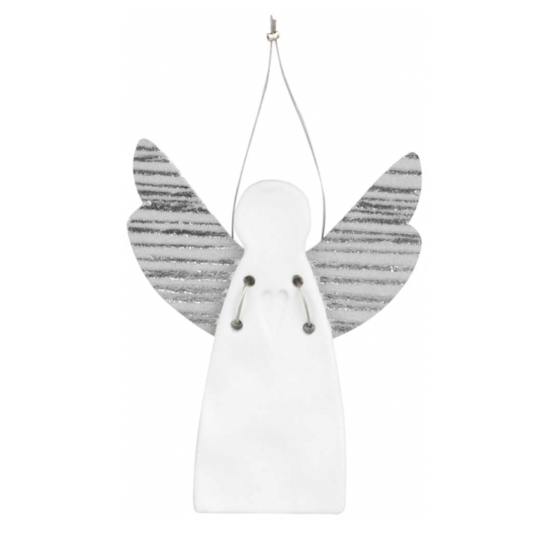 Mini Guardian Angel - Heart, embossed