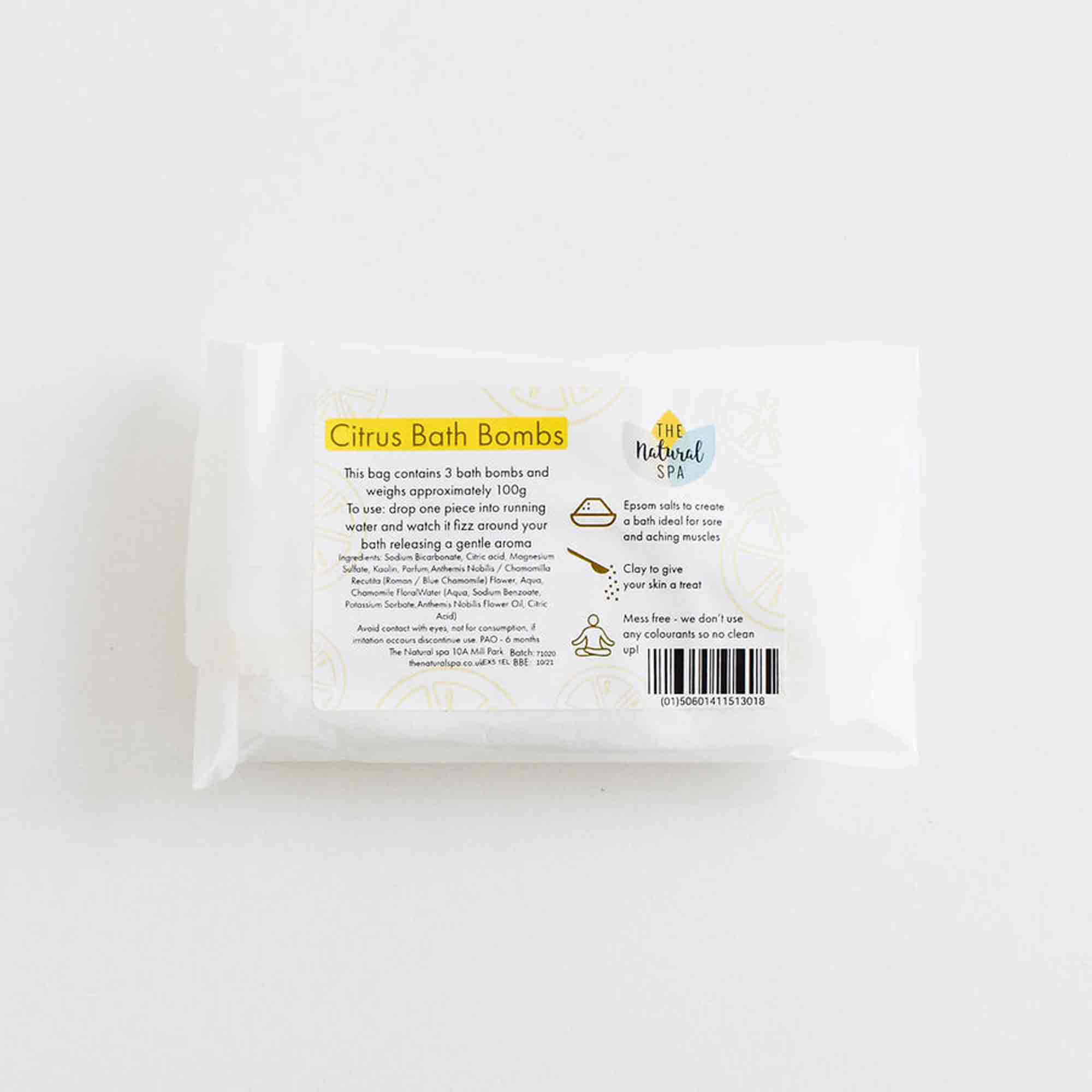 Citrus Aromatherapy Bath Bombs (pack of 3)