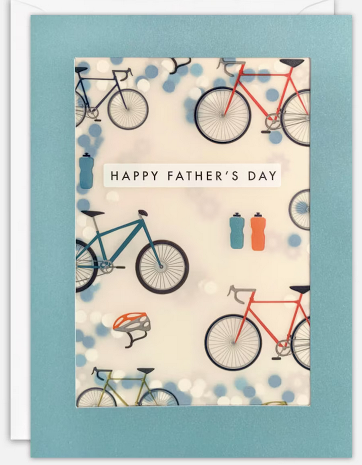 Cycling Father's Day Paper Shakies Card
