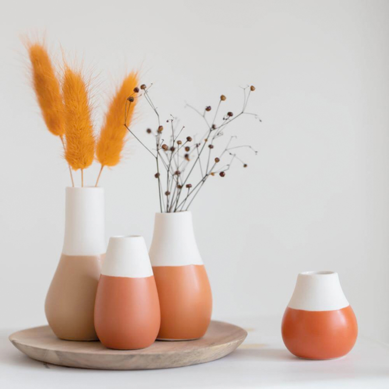 Mini Pastel Vases Set of 4pcs in Earth Tones