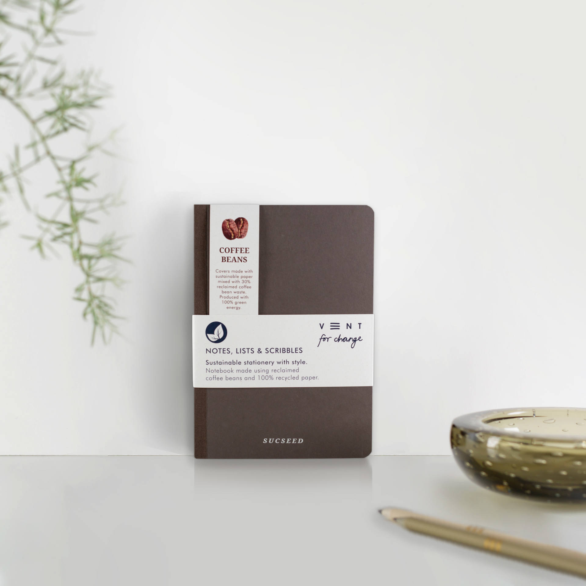 SUCSEED A6 Sustainable Notebook - Coffee Beans