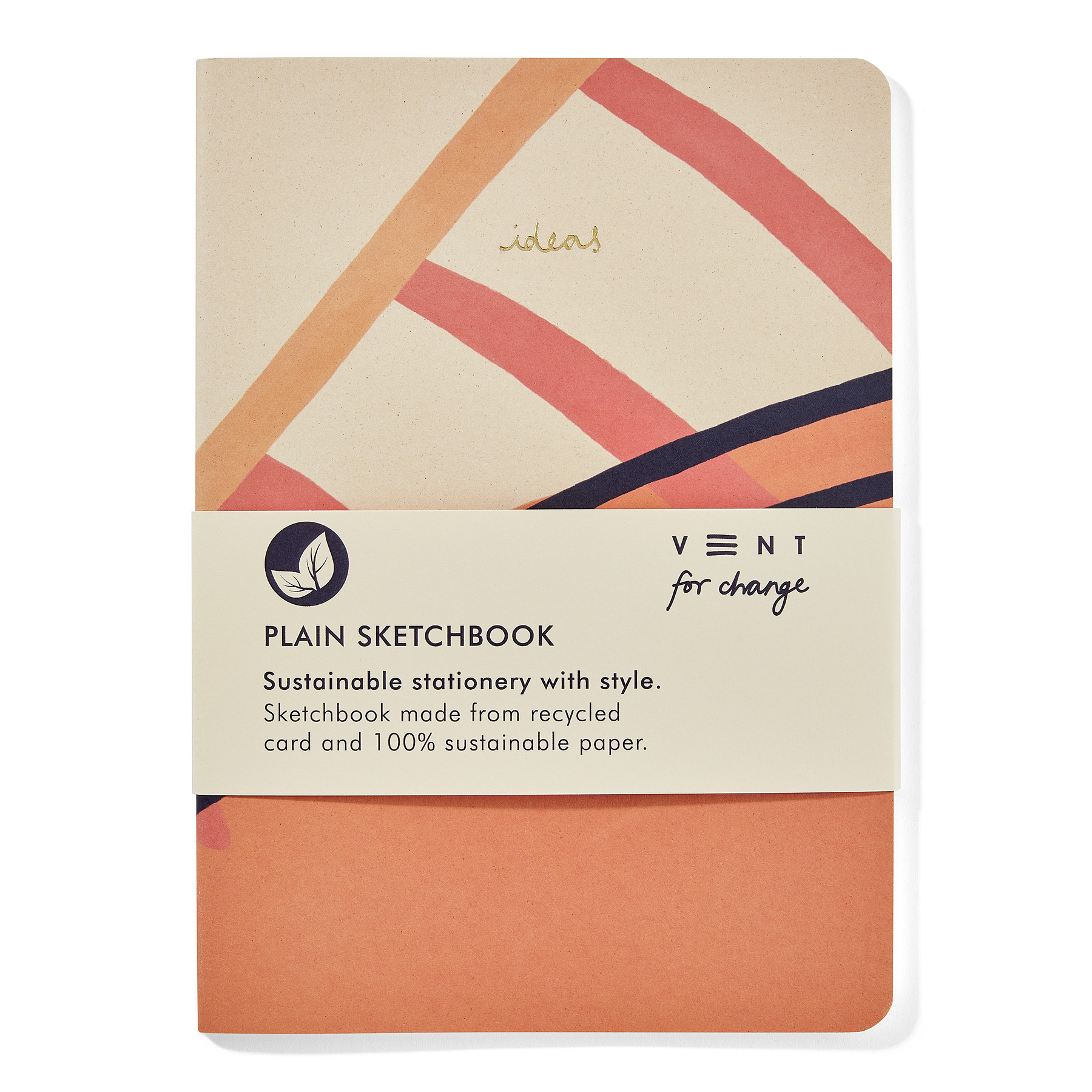 Recycled and Sustainable Plain A5 Ideas Notebook / Sketchbook - Pink - Image 2