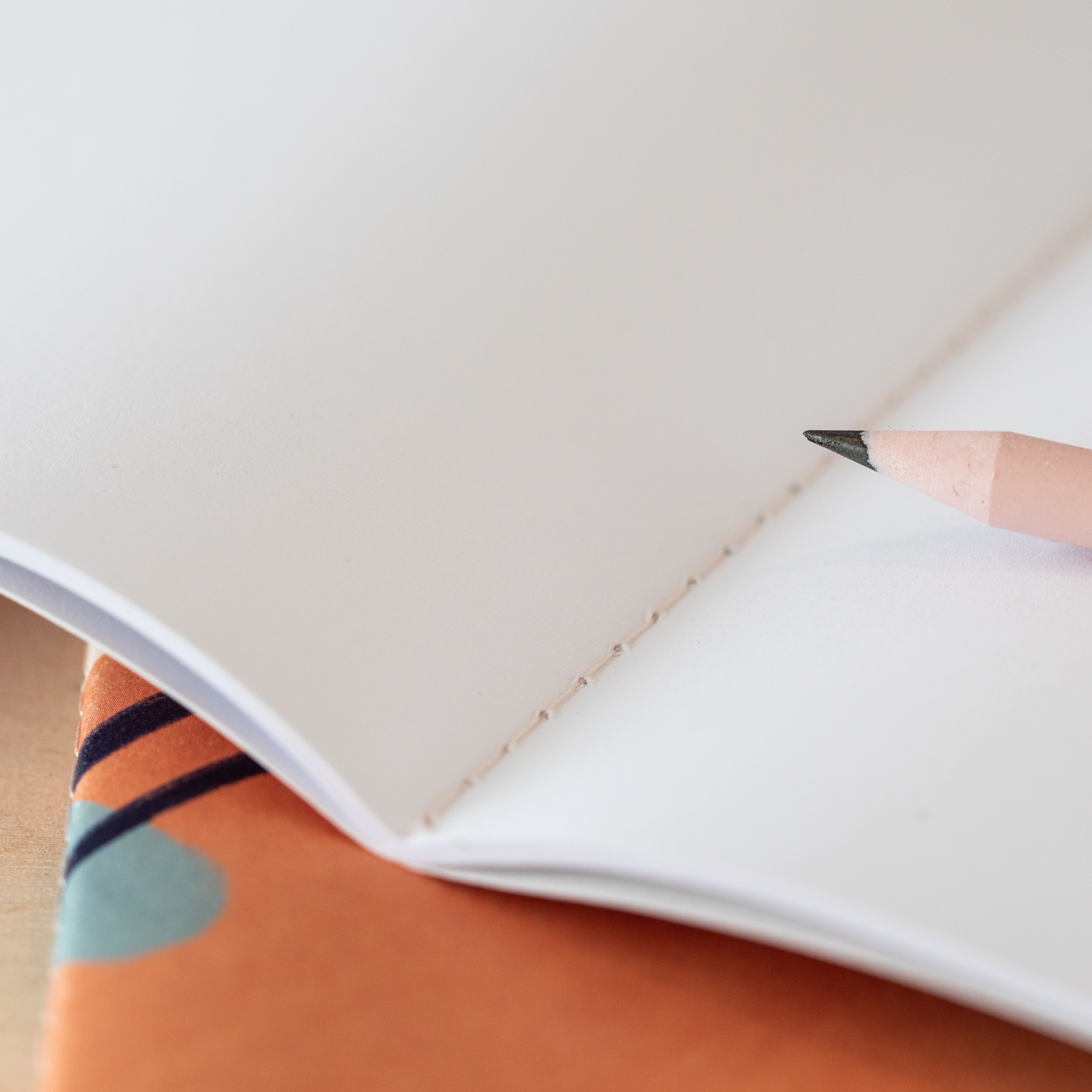 Recycled and Sustainable Plain A5 Ideas Notebook / Sketchbook - Pink - Image 4
