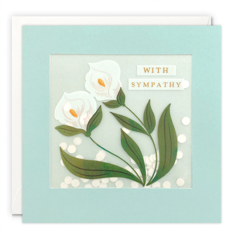 Sympathy Lilies Paper Shakies Card