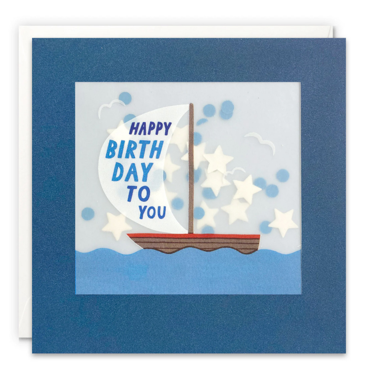 Birthday Sailing Boat – Paper Shakies | Birthday card