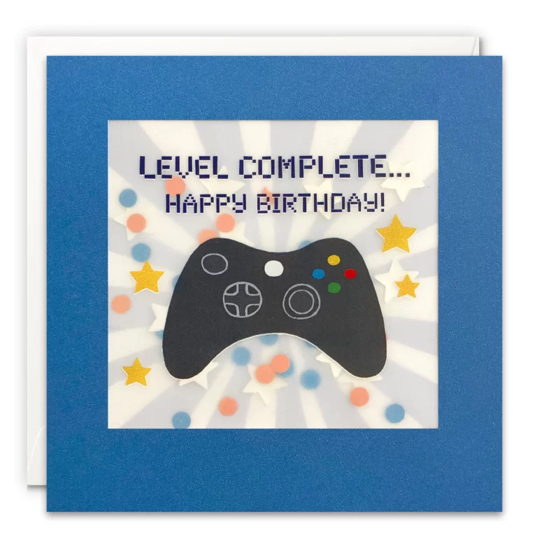 Level Complete - Paper Shakies | Birthday card