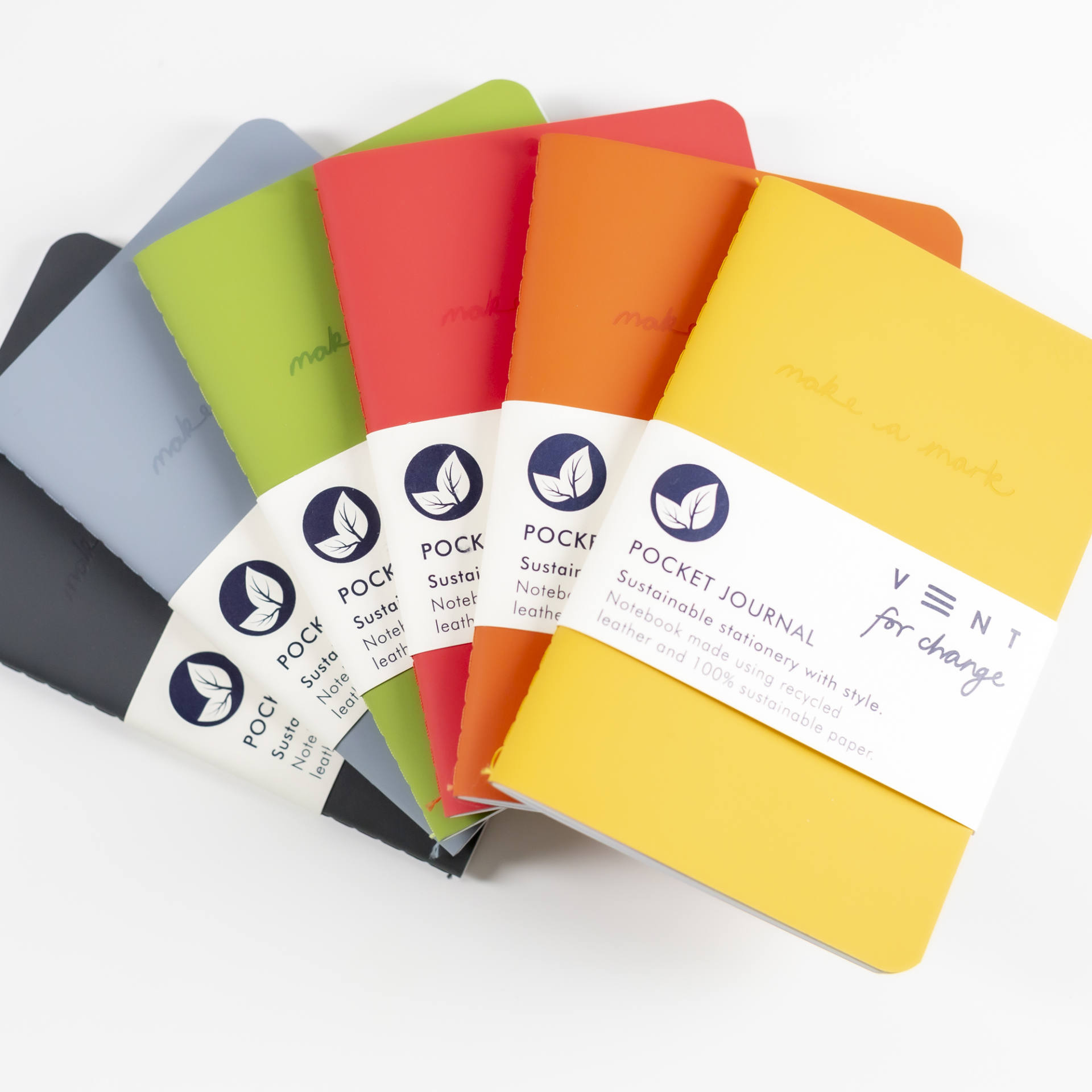 Recycled Leather Mini Pocket Notebook Journal - Purple - Image 3