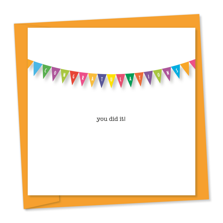 you did it! | Congratulations card