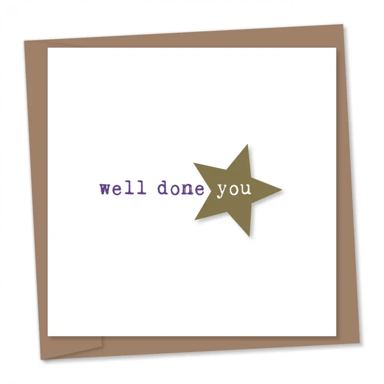 Well done you, gold star | Greetings card