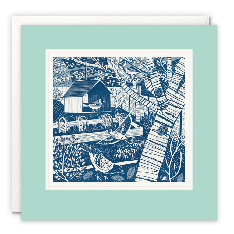 Garden Bird House Paintworks Card