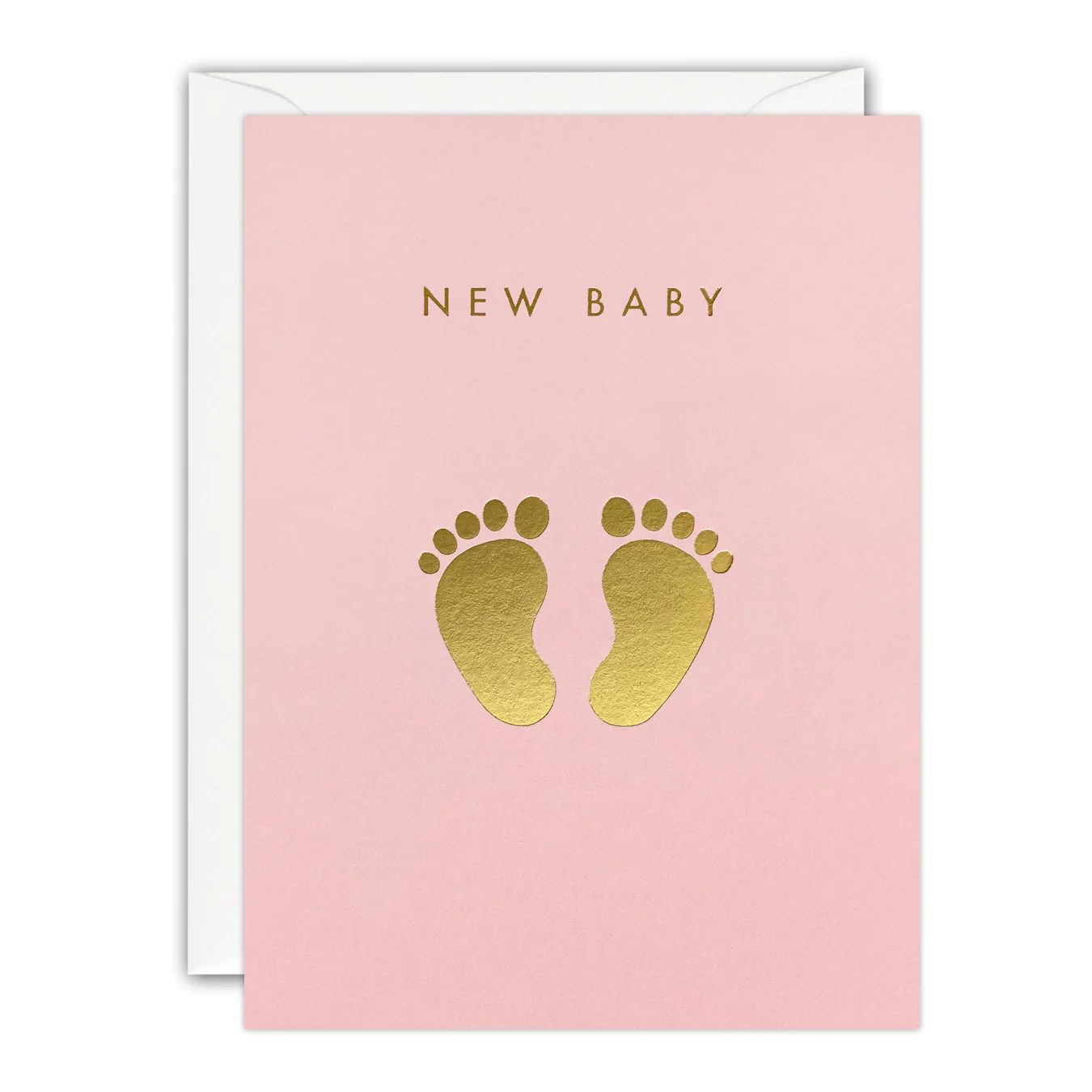 Pink New Baby Feet Minnows Card