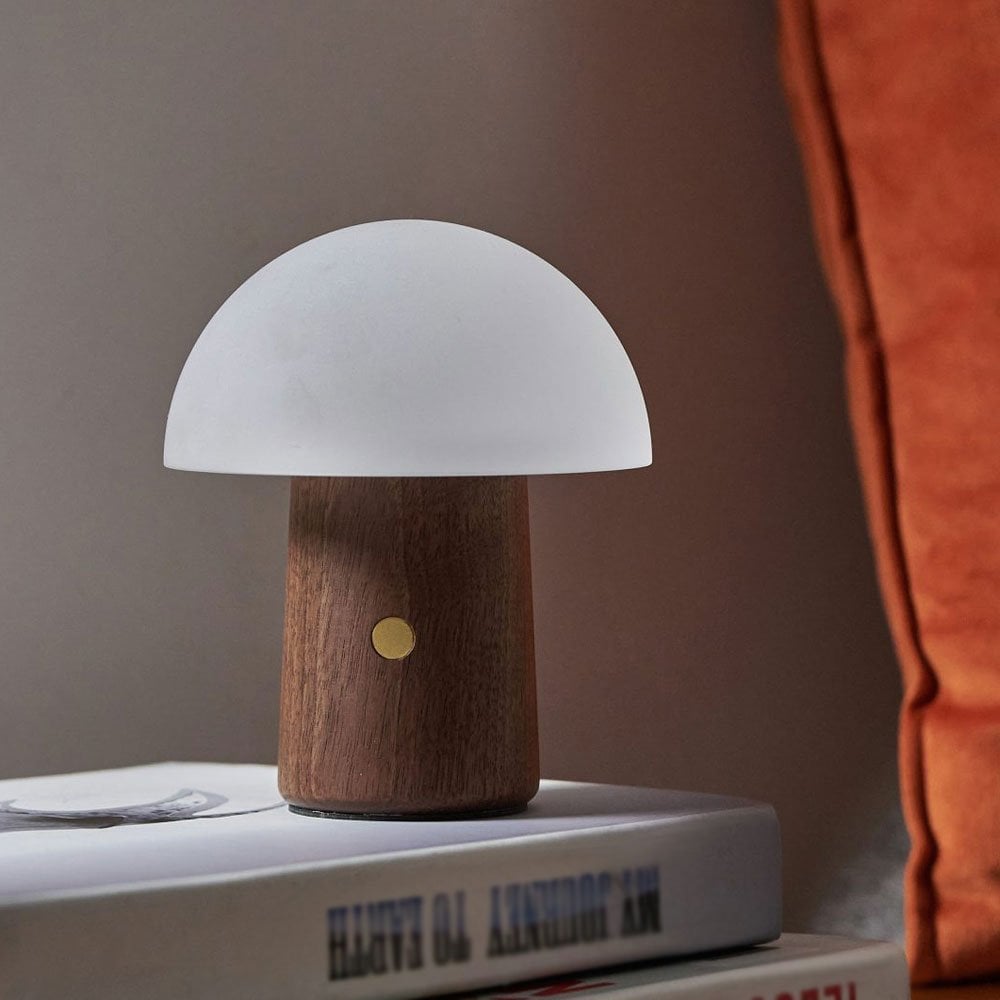 Mini Alice Mushroom Lamp – Walnut - Image 3