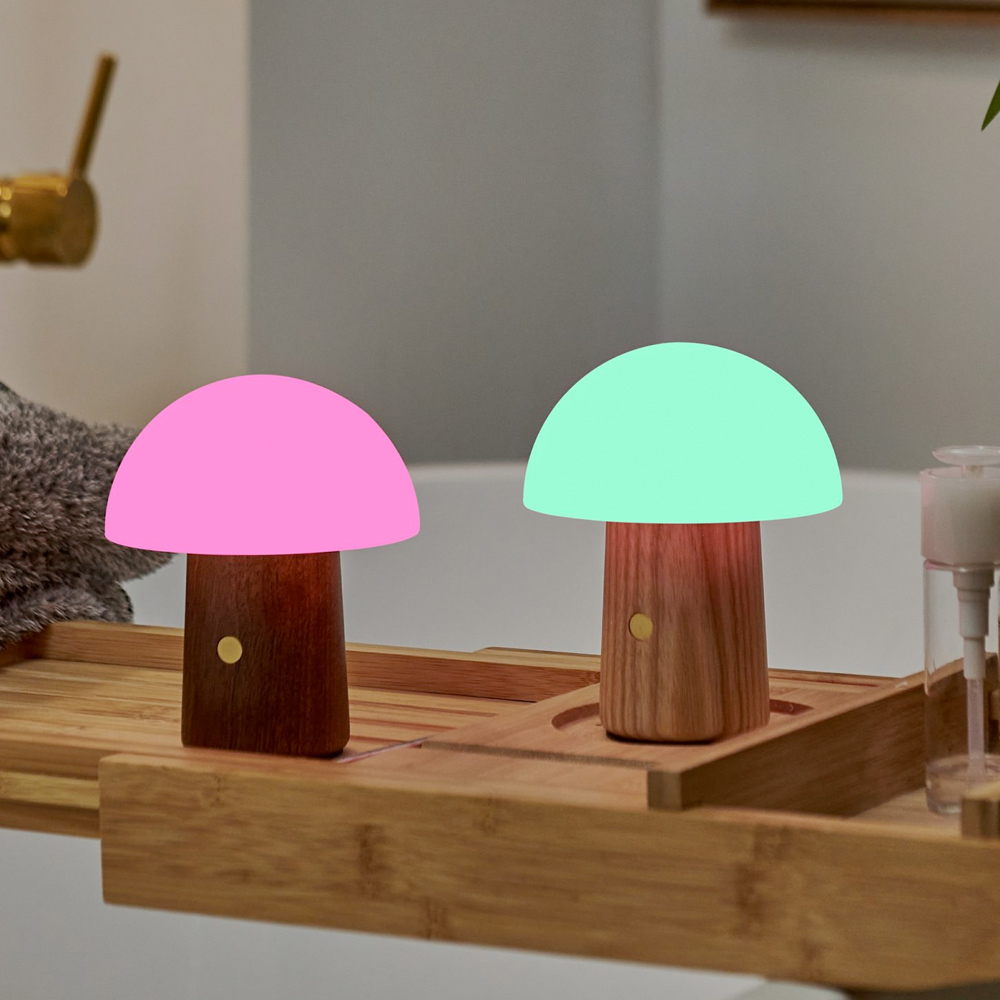 Mini Alice Mushroom Lamp – Walnut - Image 5