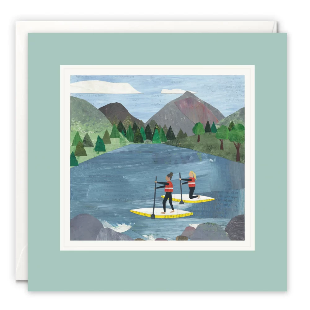 Paddle Boarder Lake Paintworks Card