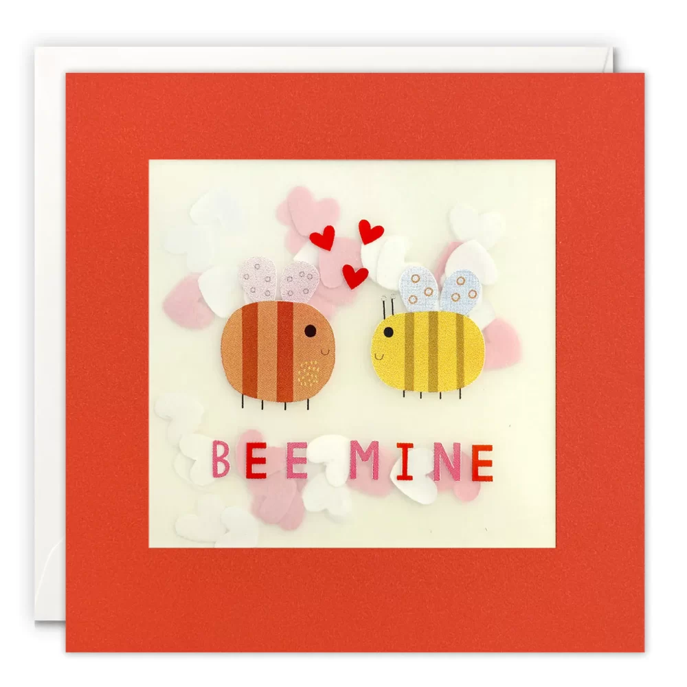 Valentine’s Day Bees Paper Shakies Card
