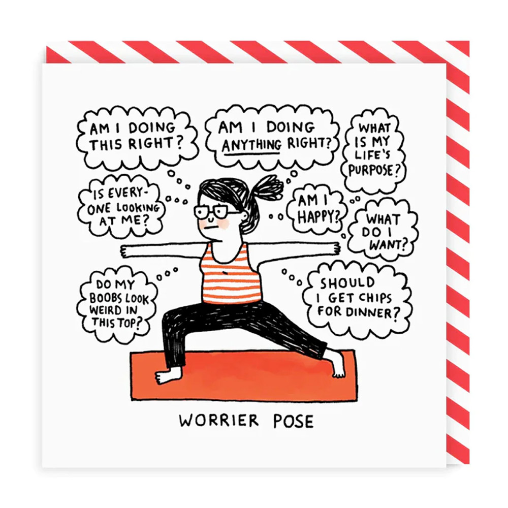 Worrier Pose Greeting Card