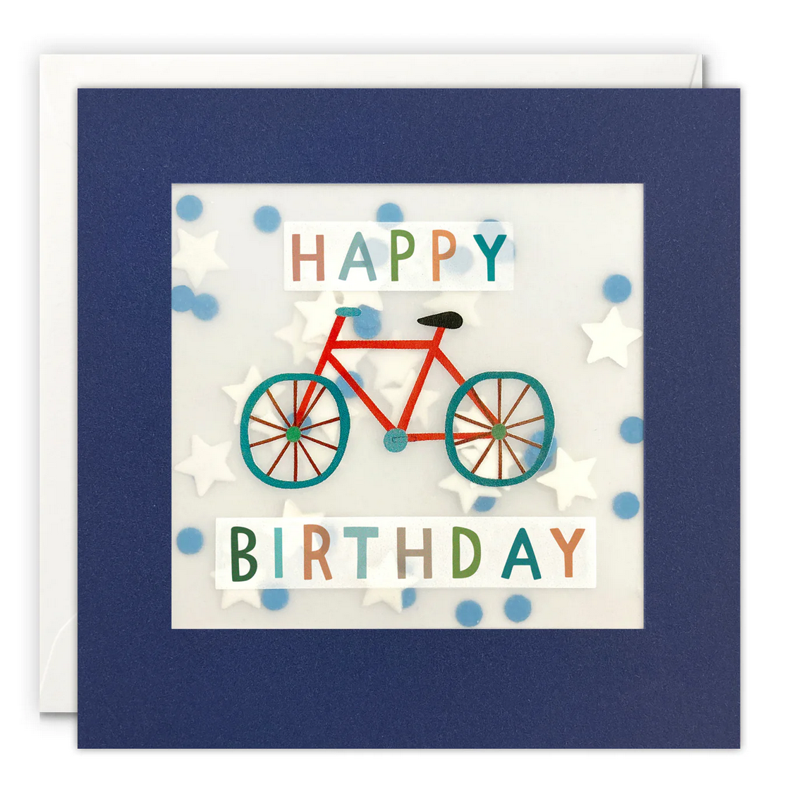 Birthday Red Bike | Paper shakies cards