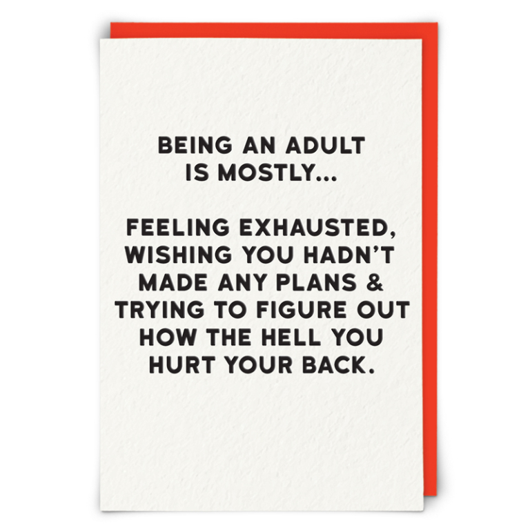 Exhausted | Funny greeting card