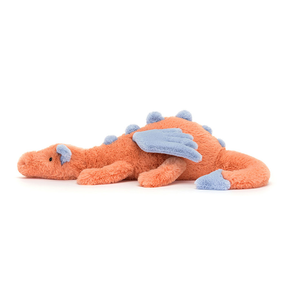 Jellycat Persimmon Dragon - side view