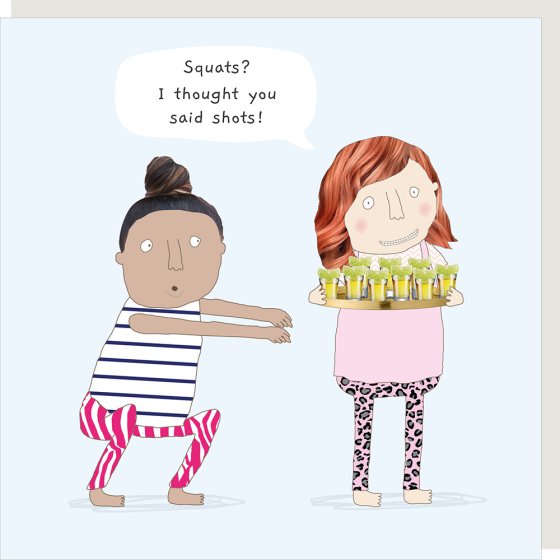 Squats | Funny greeting card