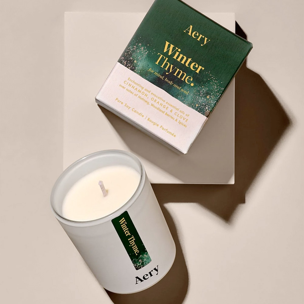 Winter Thyme Scented Candle | Mini size