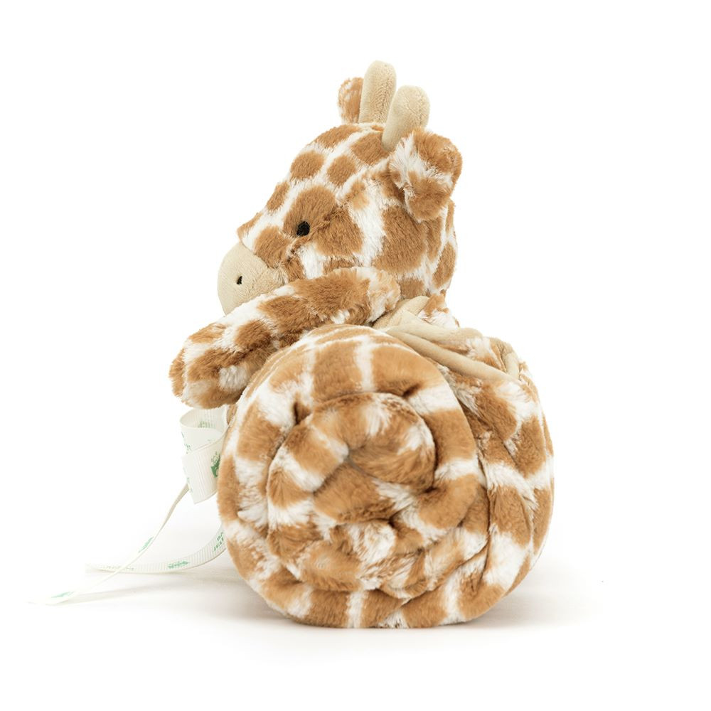 Jellycat Bashful Giraffe Blankie - side view