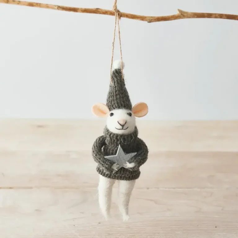 Grey Jumper Hanging Mouse
