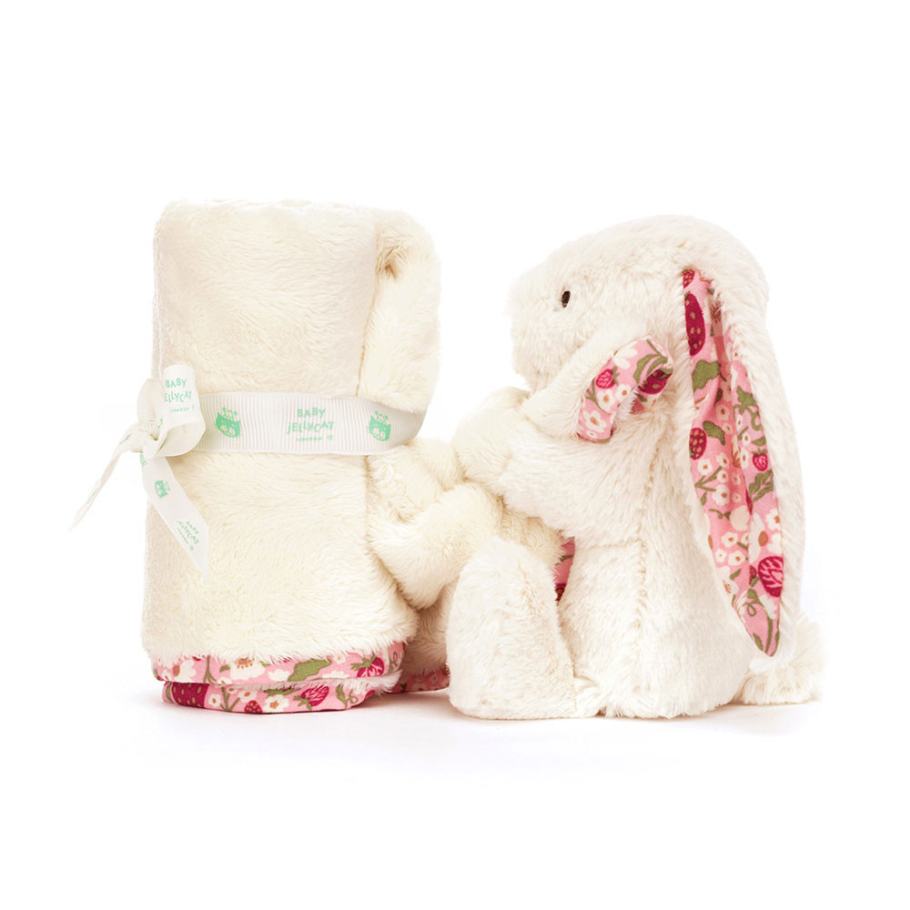 Jellycat Blossom Cream Bunny 'Berry' Soother - side view