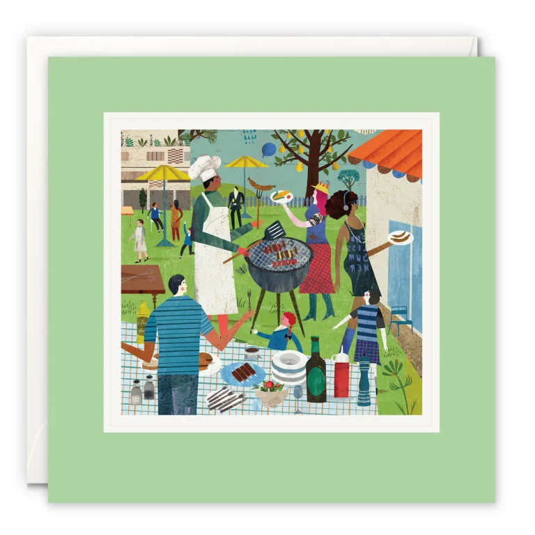 The Barbecue – Paintworks | Greetings card