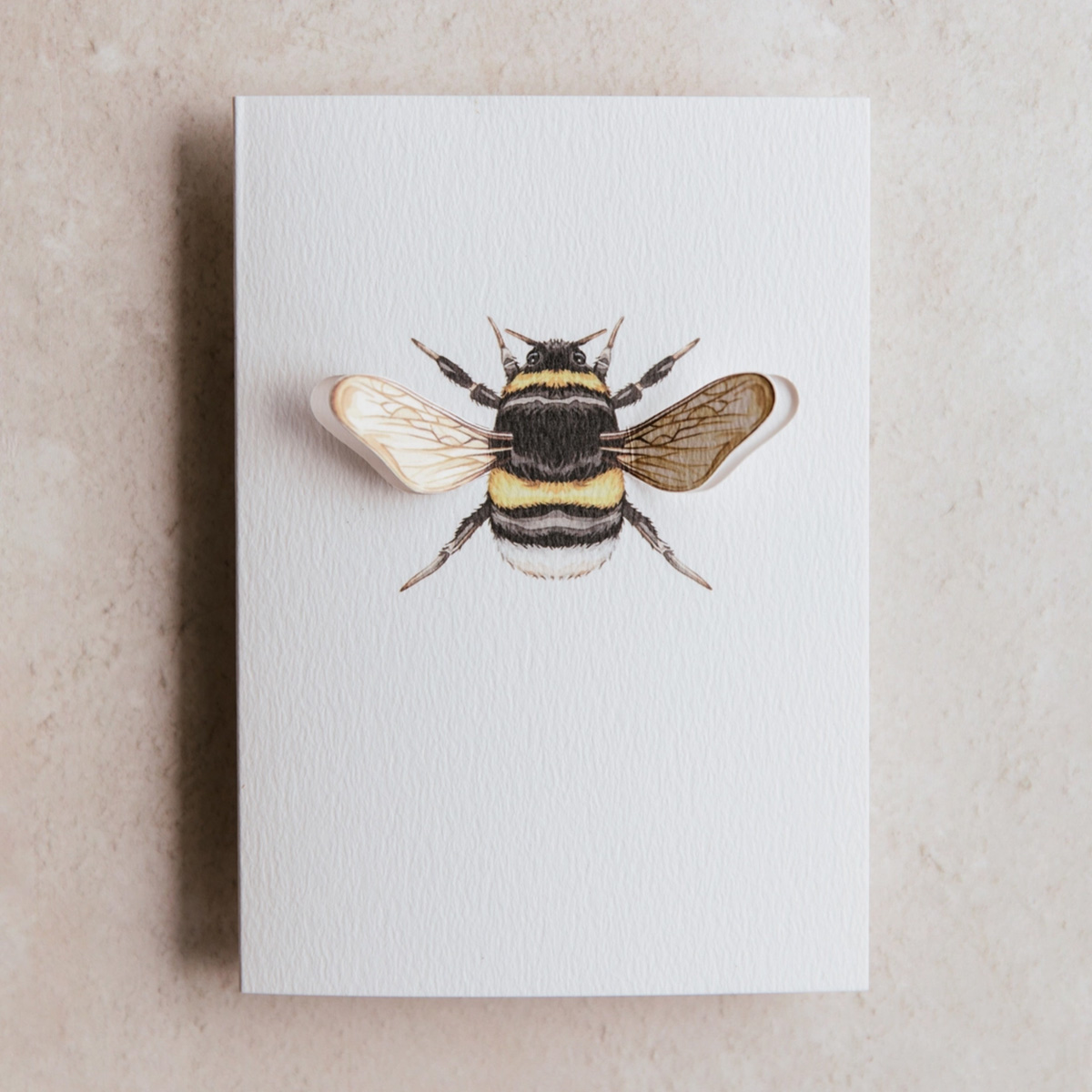 Bumble Bee Pop Out Watercolour | Greetings Card