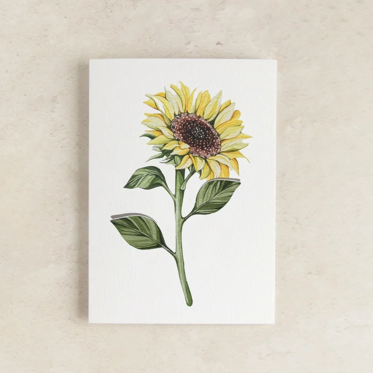 Sunflower Pop Out Floral Watercolour | Greetings Card