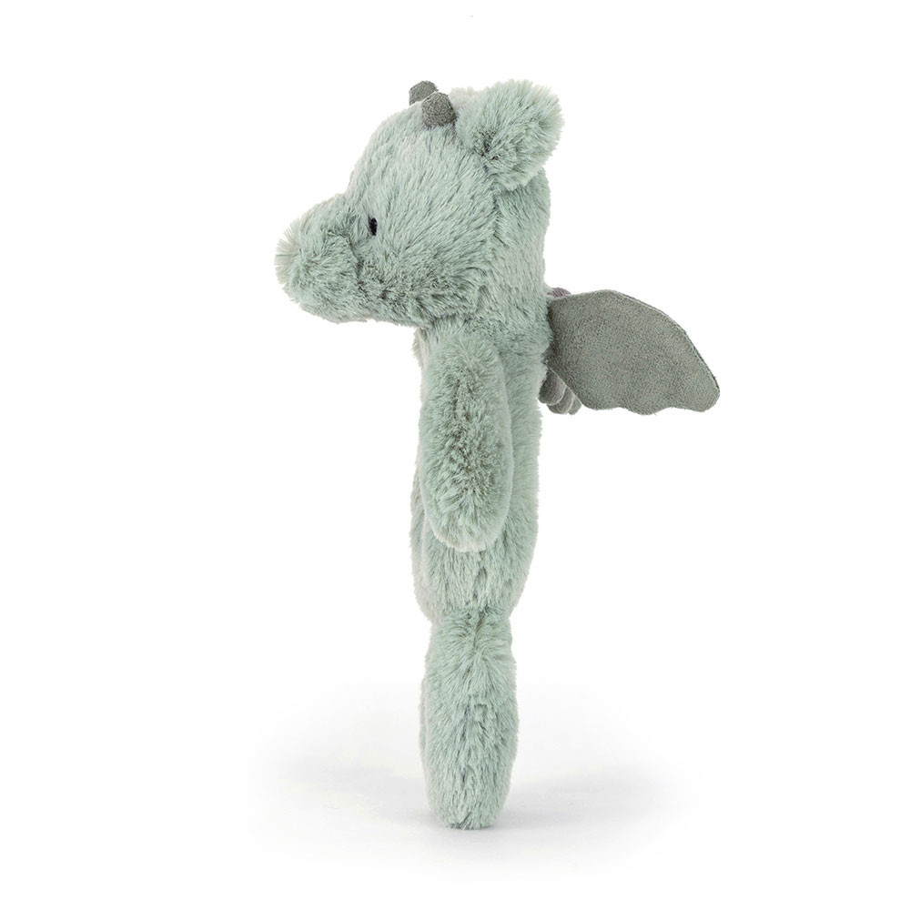 Jellycat Bashful Dragon Ring Rattle - side view