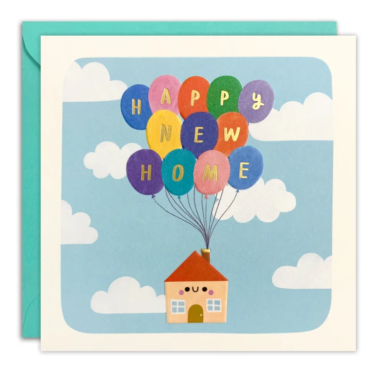 New Home Balloons | New home card