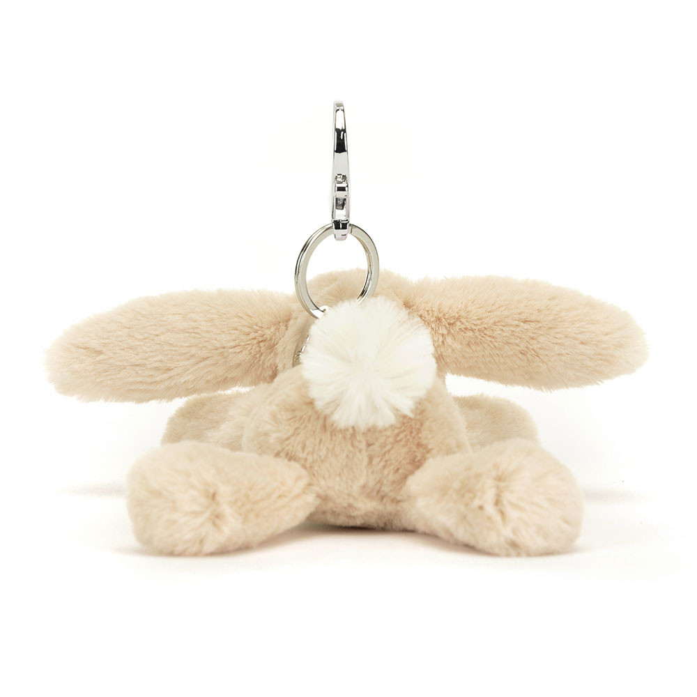 Jellycat Smudge Rabbit Bag Charm – rear view