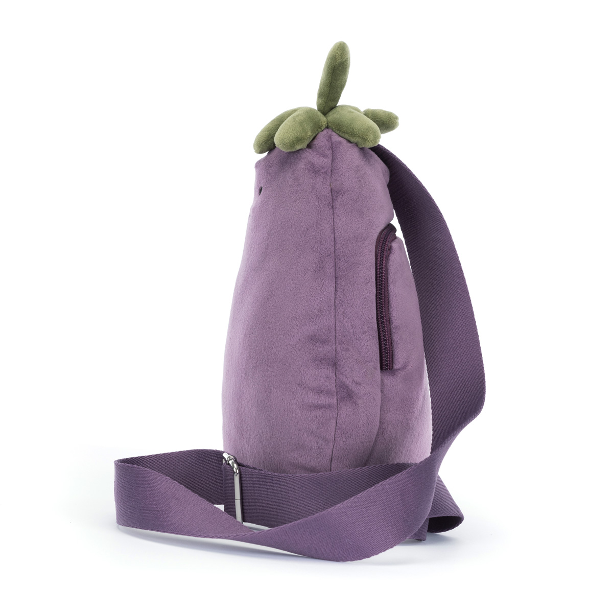 Jellycat Amuseables Aubergine Bum Bag – side view