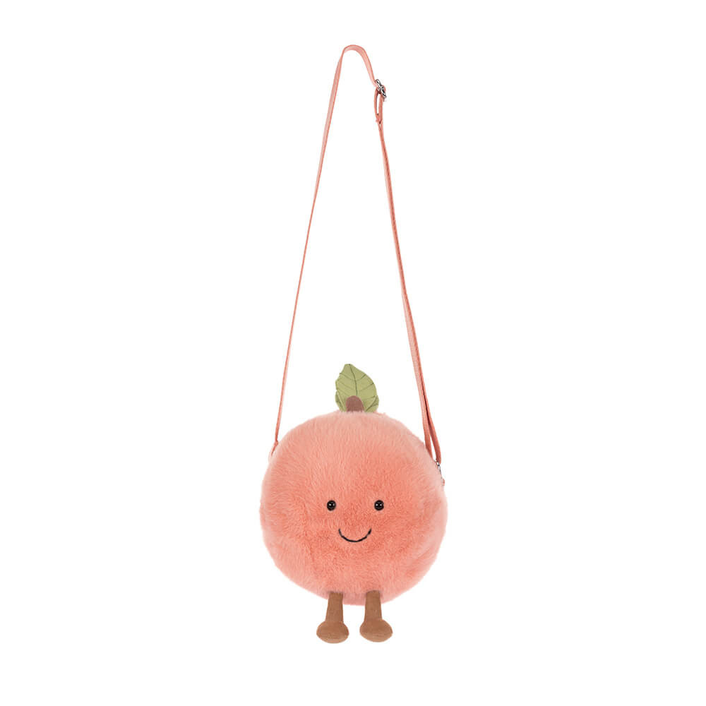 Jellycat Amuseables Peach Shoulder Bag – front view